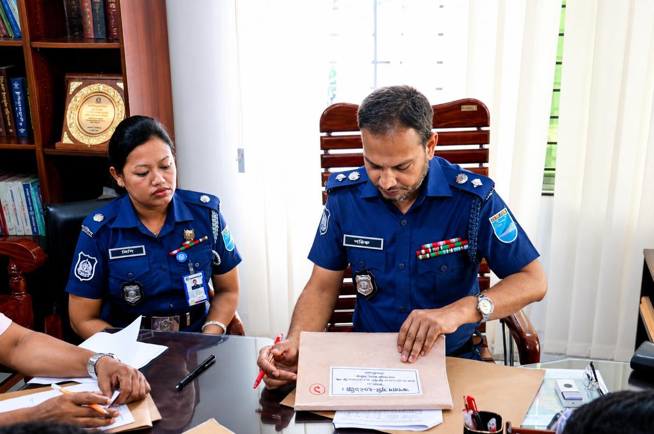 গাজীপুর সদর সার্কেল অফিস পরিদর্শনে পুলিশ সুপার, জনবান্ধব পুলিশিং জোরদারের নির্দেশ